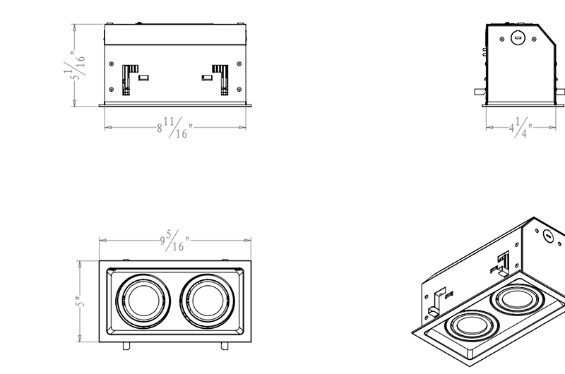 Residential 2-Lamp Remodel Mini Multiple COB LED Recessed Downlight - Image 4