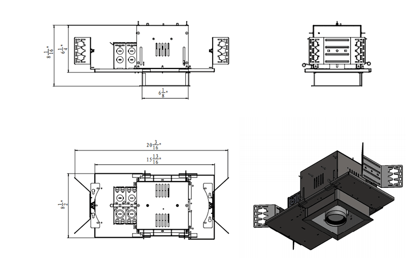 1-Lamp Retractable Commercial Multiple Recessed Downlight Hotel Lighting - Image 5