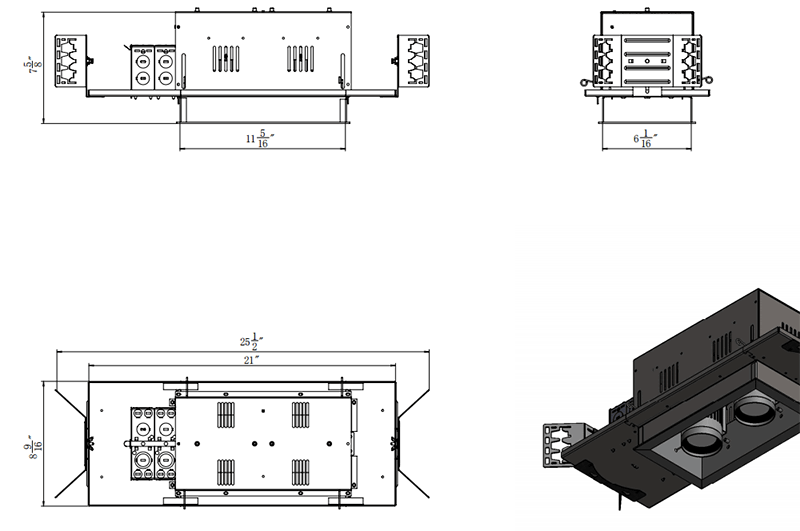 2-lamp Retractable Commercial Multiple Recessed LED Downlight Hotel Lighting - Image 5