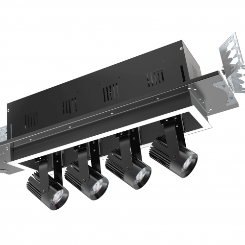 4-Lamp Retractable Multiple Commercial LED Recessed Downlights Hotel Lighting