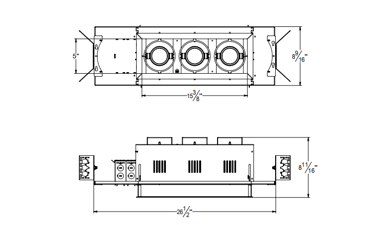 LED Commercail Recessed Multiple Downlight 3 lights Villa Lighting - Image 3