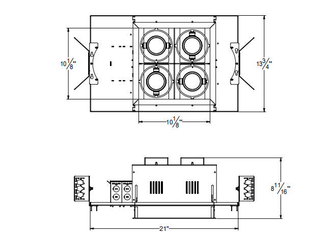 LED Recessed Multiple Downlight Ceiling 4 lights COB Hotel Lighting - Image 3