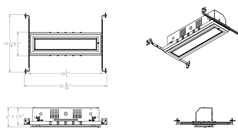 LED Wall Wash Multiple Recessed Downlight Gallery Lighting - Image 3