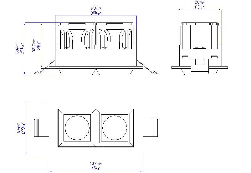 Pressable Trimless Miniature Multiple LED Recessed Downlight with 2 Heads - Image 4
