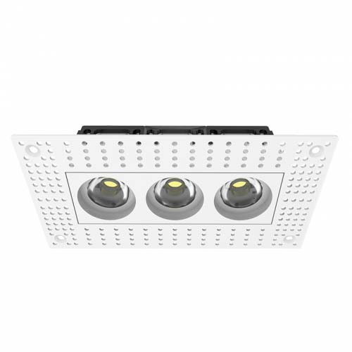 Pressable Trimless Miniature Multiple LED Recessed Downlight with 3 Heads