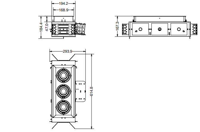 Commercial 3-Lamp New Construction Multiple Recessed Downlight - Image 2