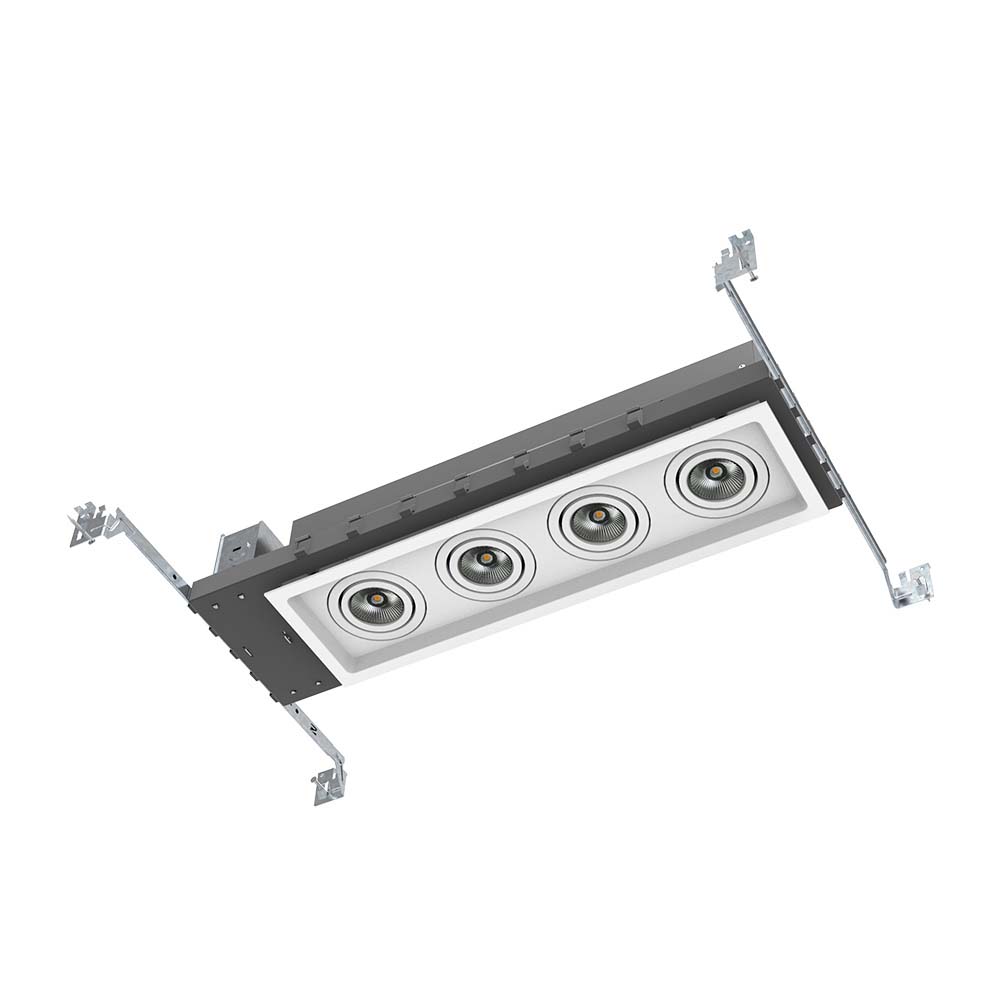 4-Lamp New Construction Mini Multiple COB LED Recessed Grille Light