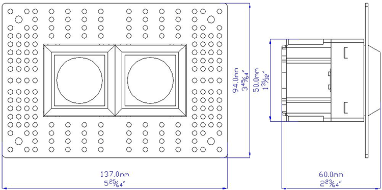Residential Modular LED Recessed Multiple Downlight with 2 Heads - Image 4