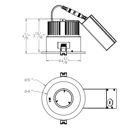 Lighting Project 4" Remodel Round Commercial Trimmed or Trimless LED Recessed Downlight - Image 6