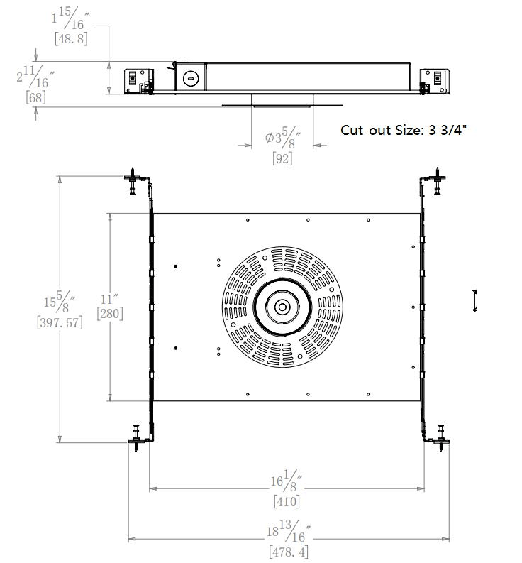 Shop Lighting 3'' Trimless Shallow Round COB commercial recessed downlights - Image 2