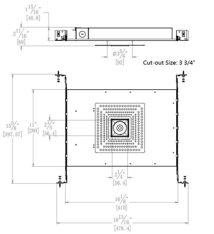 Shop Lighting 3'' Trimless Shallow Square COB LED Recessed Downlight Kits - Image 2