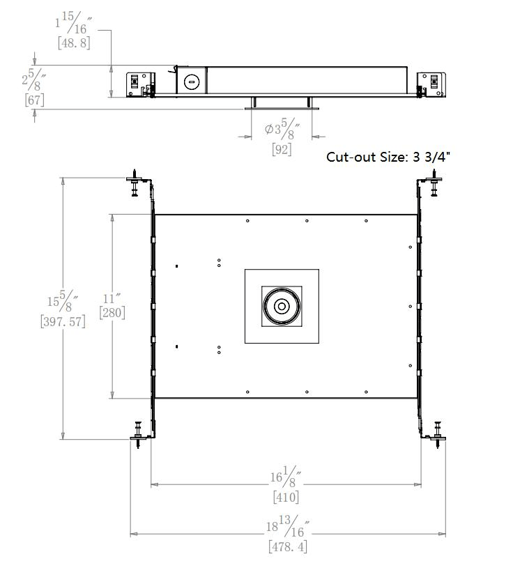 Shop Lighting 3'' Trimmed Shallow Square COB LED Recessed Downlight Kits - Image 2