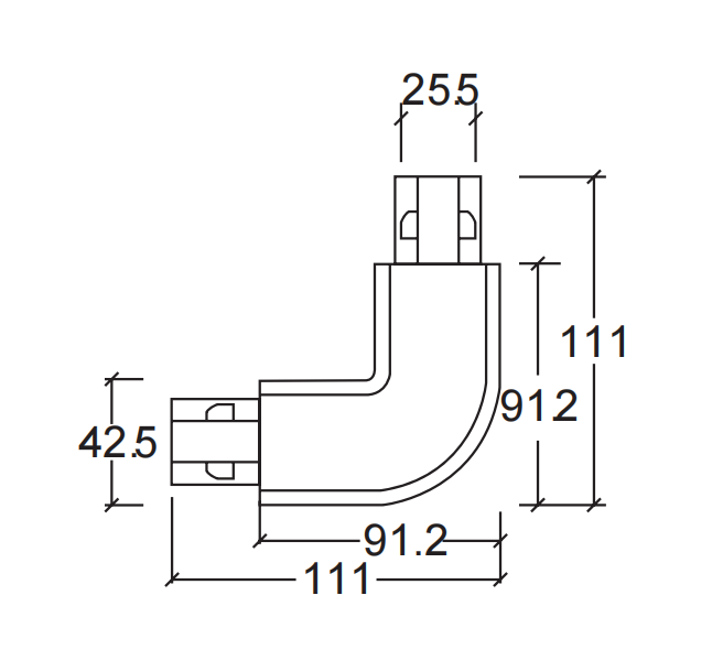 4 Line L-Connector Track Light Accessories K643-01 - Image 2