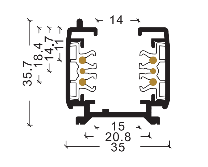 Track Light Accessories 6 Line Track System K5-6 - Image 2