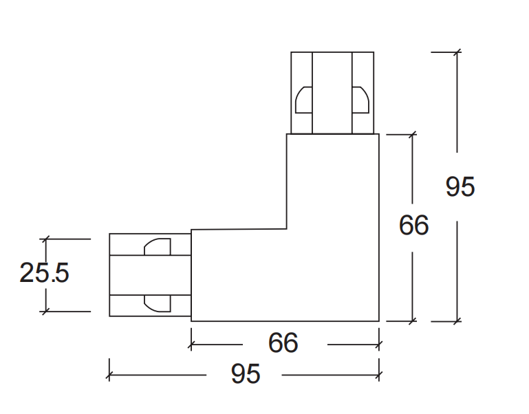 4 Line L-Connector Track Light Accessories K643-02 - Image 2