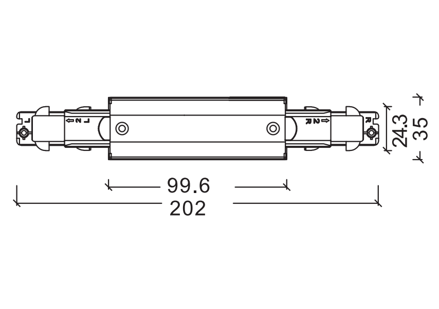 6 Line I-Connector Track Light Accessories K662 - Image 2