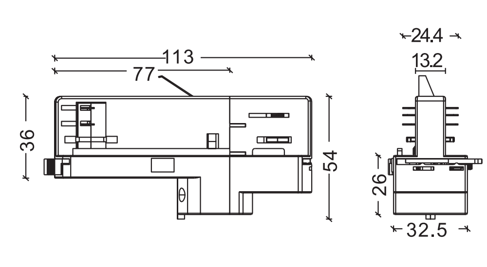 6 Line Track Connector K667-D - Image 2