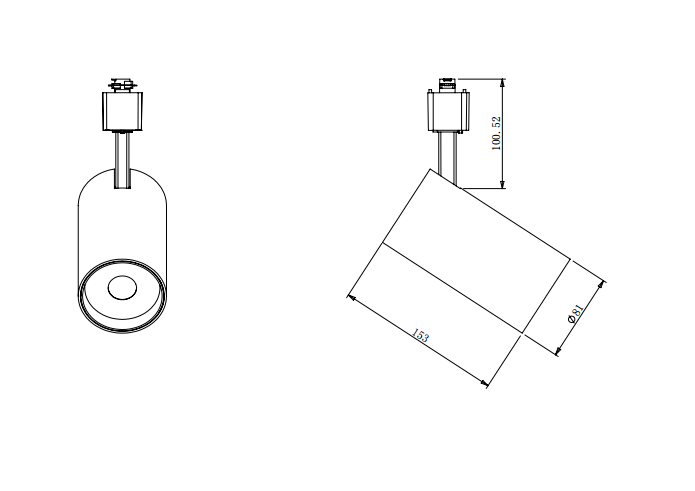 3 Rail System Combined H/J/L Type 28W COB 3CCT LED Track Light Kitchen Lighting - Image 2