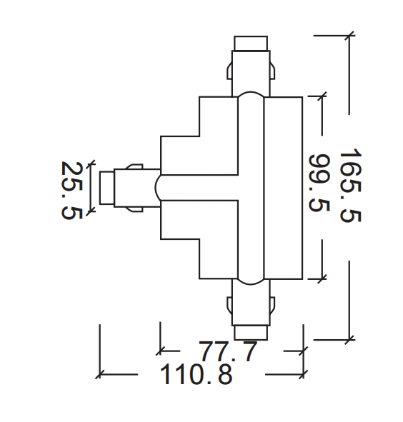 4 Line T-Connector Track Light Accessories K644-05 - Image 2